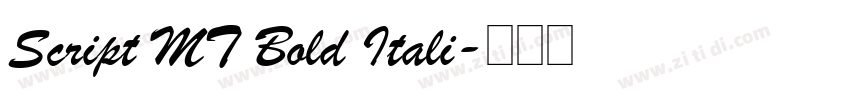 Script MT Bold Itali字体转换